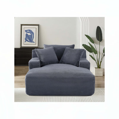 Chaise longue en velours côtelé Corduroy