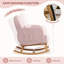 Chaise berçante rembourrée avec repose-pieds Teddy-1783856736
