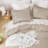 Andency Oversized King Comforter Set 120x98, 3 Pieces Ruffle Shabby Chic Famhouse Bedding Set, All Season Lightweight Fluffy Bed Set for Girls Women, Wheat-124610455-124610460