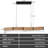 1-Light 41.7" Linear Kitchen Island LED Chandelier For Dining Room, Modern Rectangle Adjustable Ceiling Fixture