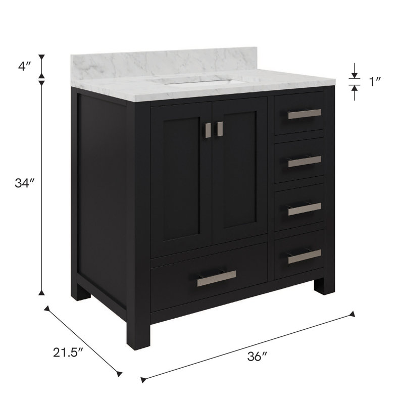 Steve 36'' W Single Vanity, Espresso