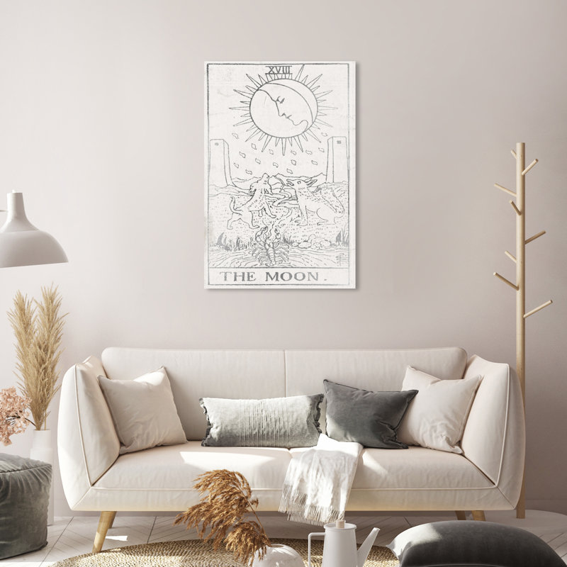 «Moon Tarot Silver», impression sur toile tendue, H 30 po x l 20 po