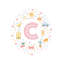 Lettre illustrée C rose - impression-52820000-52819998-52819999