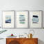 Étude de couleur de bord de mer I - Impression encadrée sur mesure de qualité supérieure - 3 pièces-1189882458-1189882438