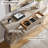 60" Farmhouse Entryway Table With Drawer, Wooden Hallway Foyer Table With Heavy Duty Base, Sofa Table For Living Room-329419812