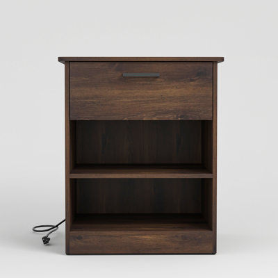 1 - Drawer Nightstand With Charging Station