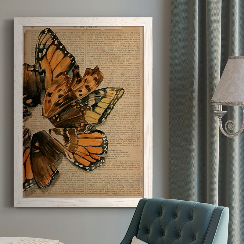Jaeden Winged Wreath I, reproduction d'art sur toile, Blanc, H 37,5 po x l 27,5 po x P 1 po
