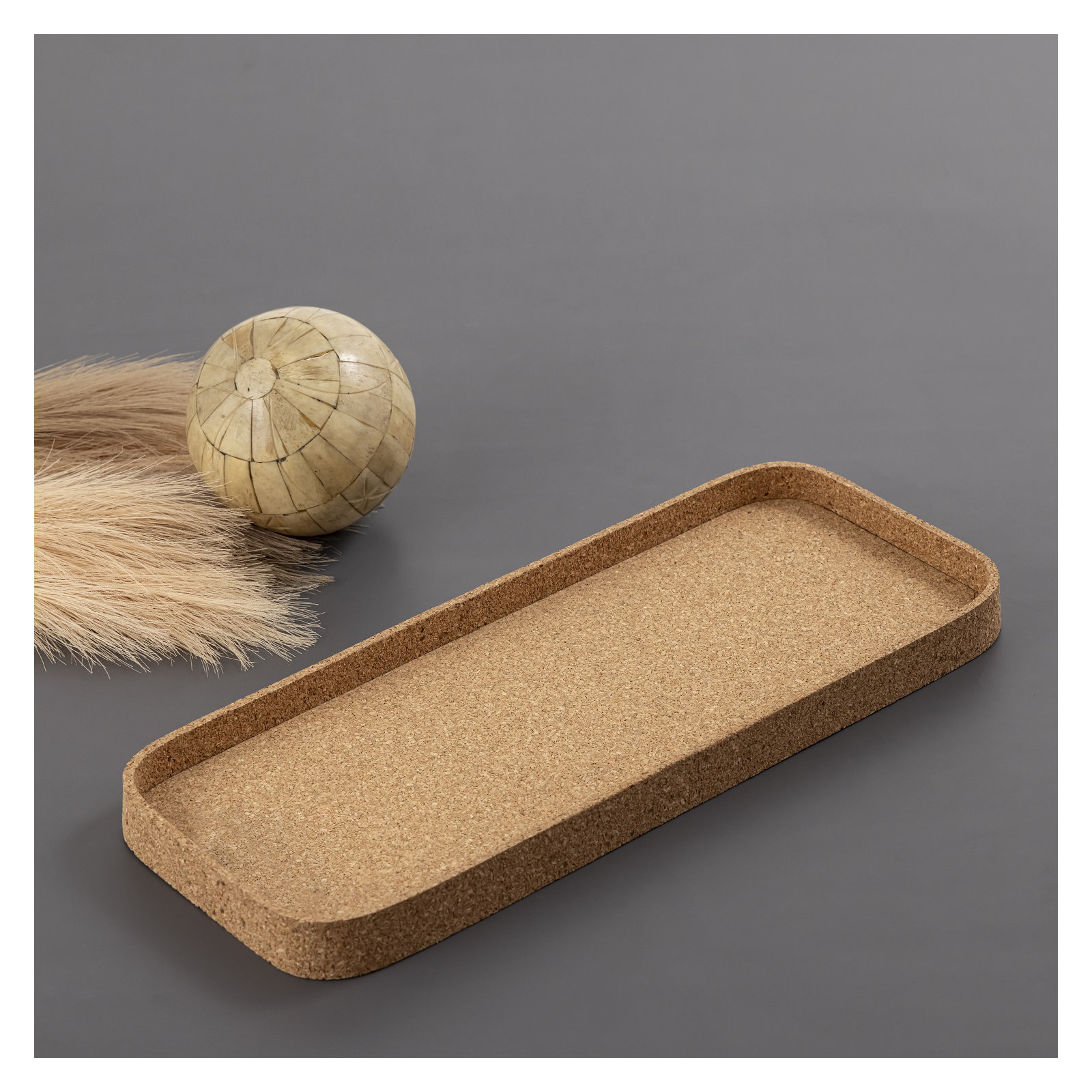 Rectangle Cork Tray Large, 7.5"Wx18.5"Dx1.25"H