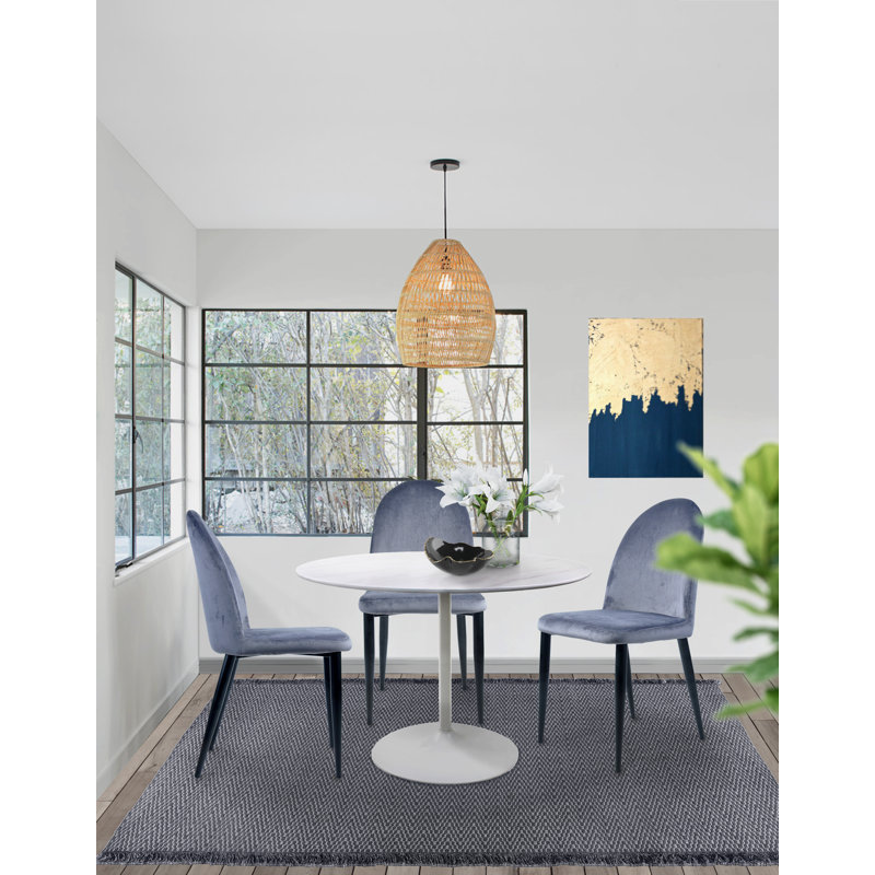 Leisa Round Metal Base Dining Table