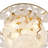 15.7'' Golden Shell Flush Mount Ceiling Light