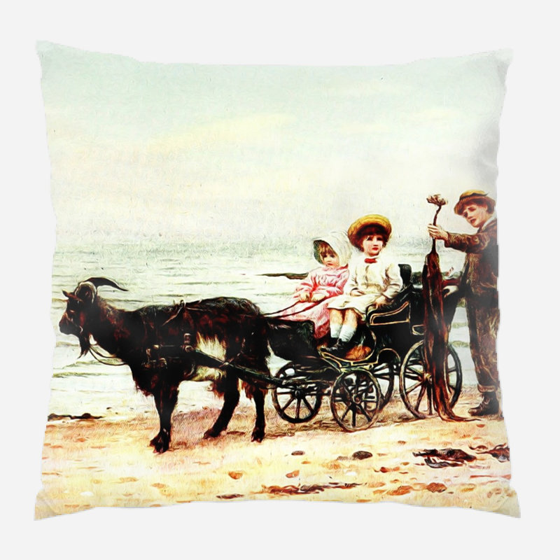 Housse et insert de coussin carré Rancourt, Microsuède, Intérieur