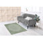 Tapis rectangulaire vert / blanc Reseda-60602310