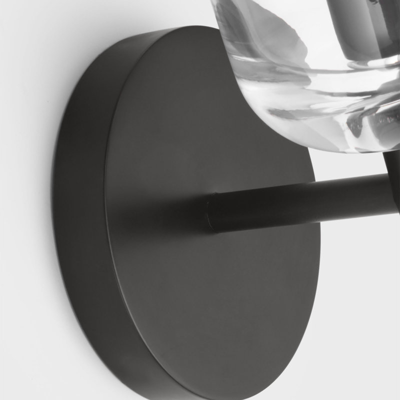 Thom Filicia Hartley Bathroom Bedroom Wall Fixture With Clear Shade, 1 Light, Aged Iron, 9.375" H x 4.625" W x 5.875" D