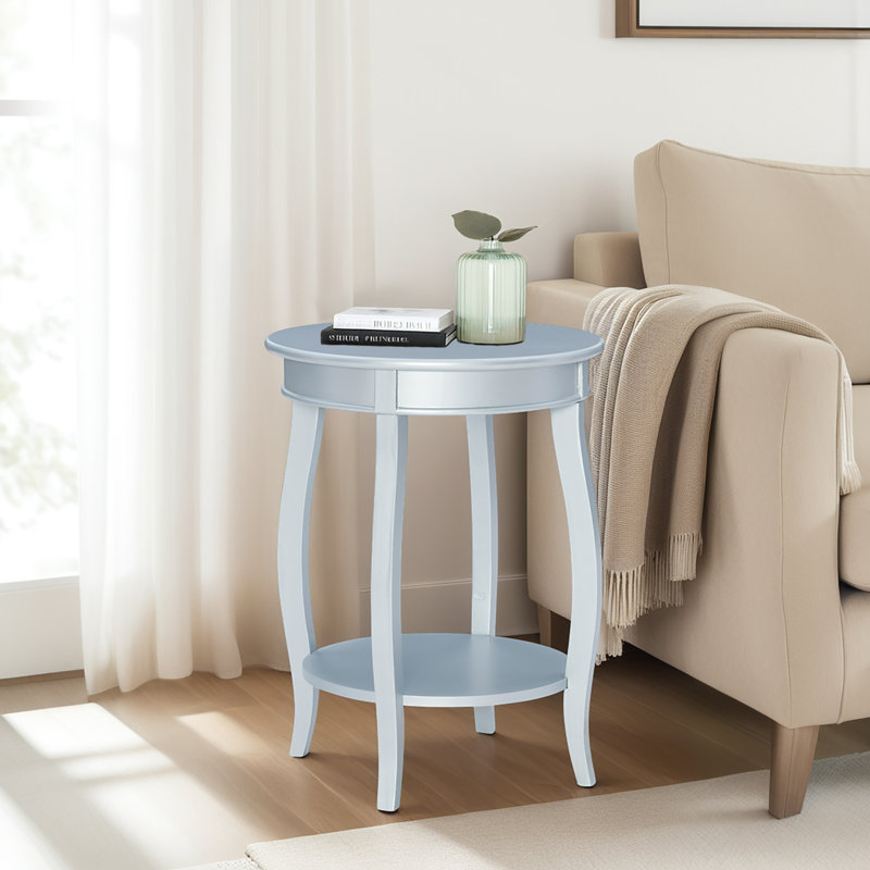 Table de bout avec rangement Everill, Argent