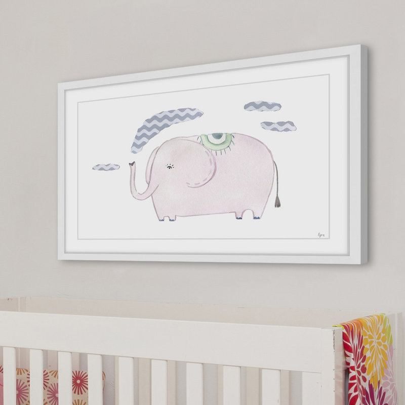 «Puffing Elephant II», reproduction encadrée, H 12 po x l 18 po x P 1,5 po