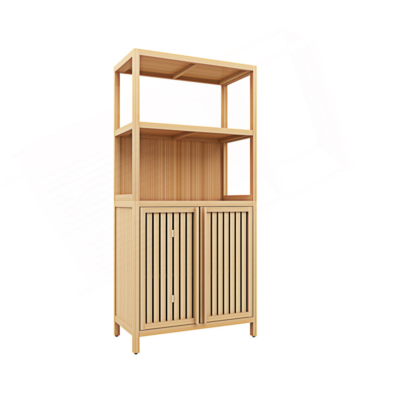 Armoire d'entrée, armoire de rangement, armoire de salle de bain autoportante avec 2 portes, armoire de plancher