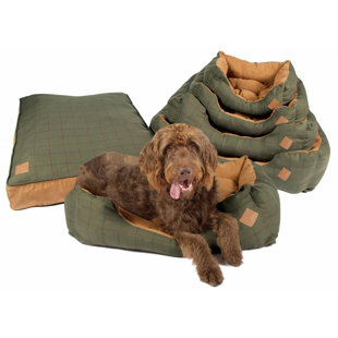 Tweed Faux Suede Pet Bed