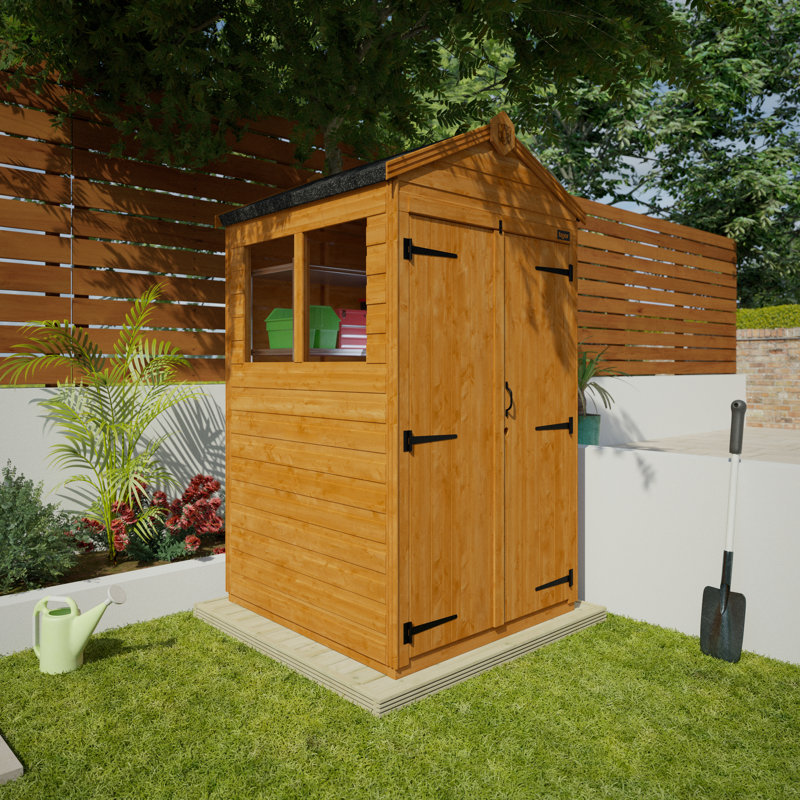 TigerFlex® Modular Buildings 4 ft. W x 4 ft. D Solid Wood Tool Shed