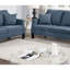 Canapé moderne 2 pièces ensemble canapé et causeuse Mobilier de salon en chenille mélangée-106027479