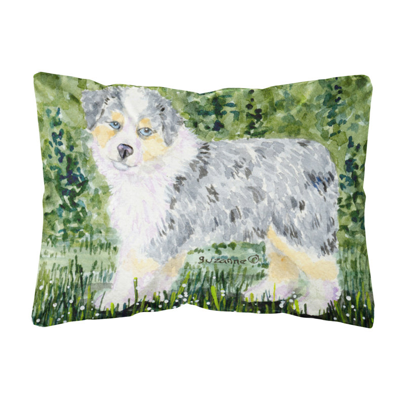 Coussin décoratif intérieur/extérieur gris/vert australian berger