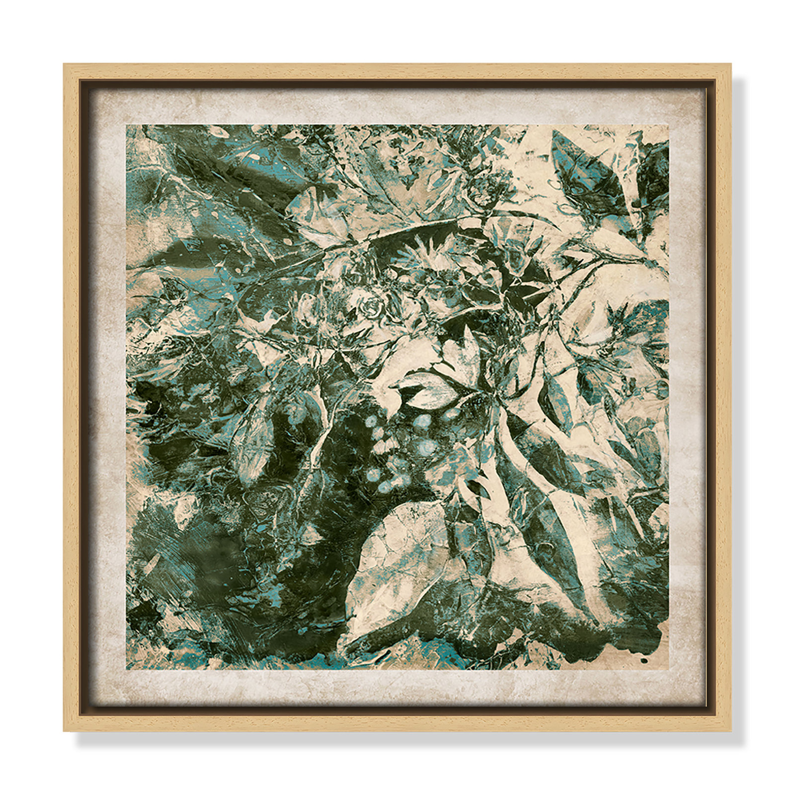 Timeless Foliage Print by Jacob Q, 13.5'' W x 13.5'' H, Natural Floater