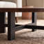 Table basse ronde en bois de noyer massif Harlow-848576168