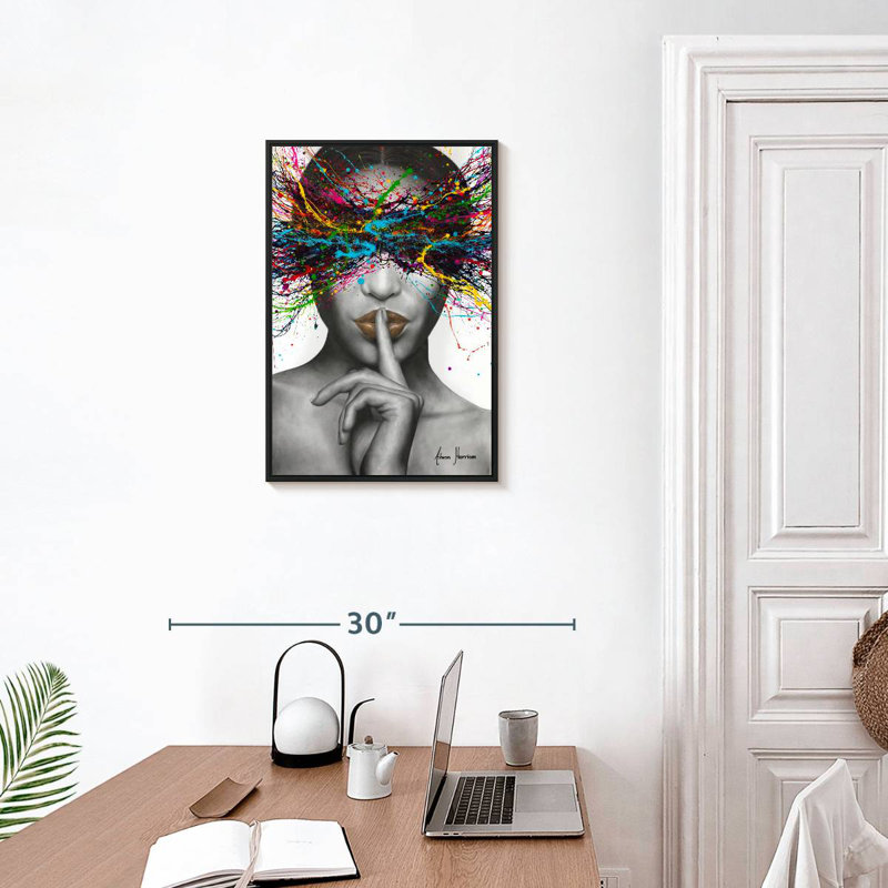 Sounds Of Silence, Cadre flottant noir, 17 po x 25 po