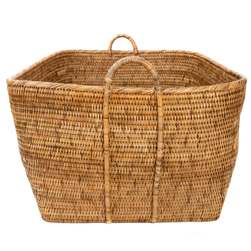 Panier en rotin Thelma, Brun miel, H 14 po x l 31 po x P 25 po