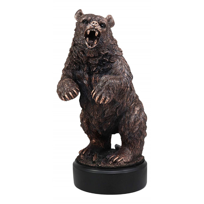 Figurine décoration rugissant north american debout ours Hume