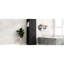 Black Bathroom Cabinet With Adjustable Shelf And Hook - Projected Tall Moulded