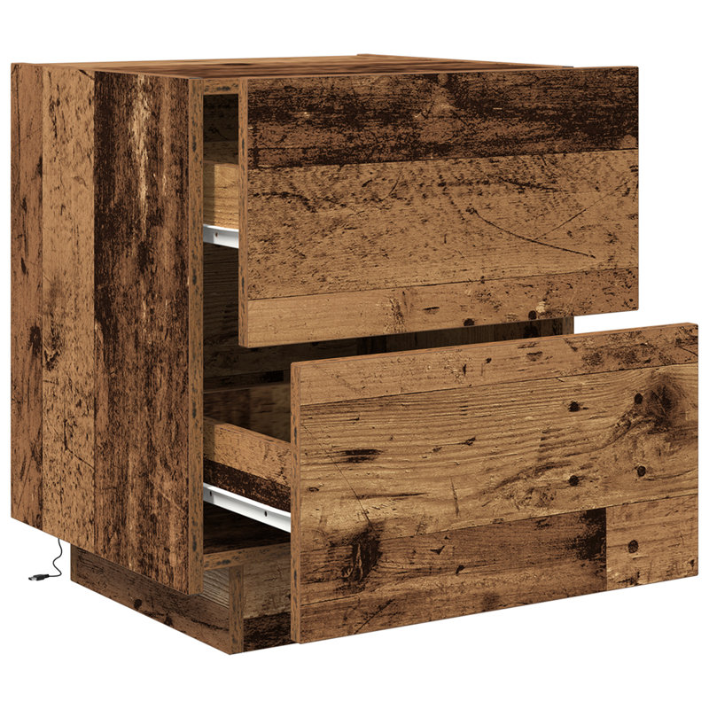 45cm W Manufactured Wood Bedside Table