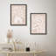 Abstrait botanique beige, œuvre d'art moderne, impression encadrée, affiche, salle de bain, petit art mural-104789348-104789353