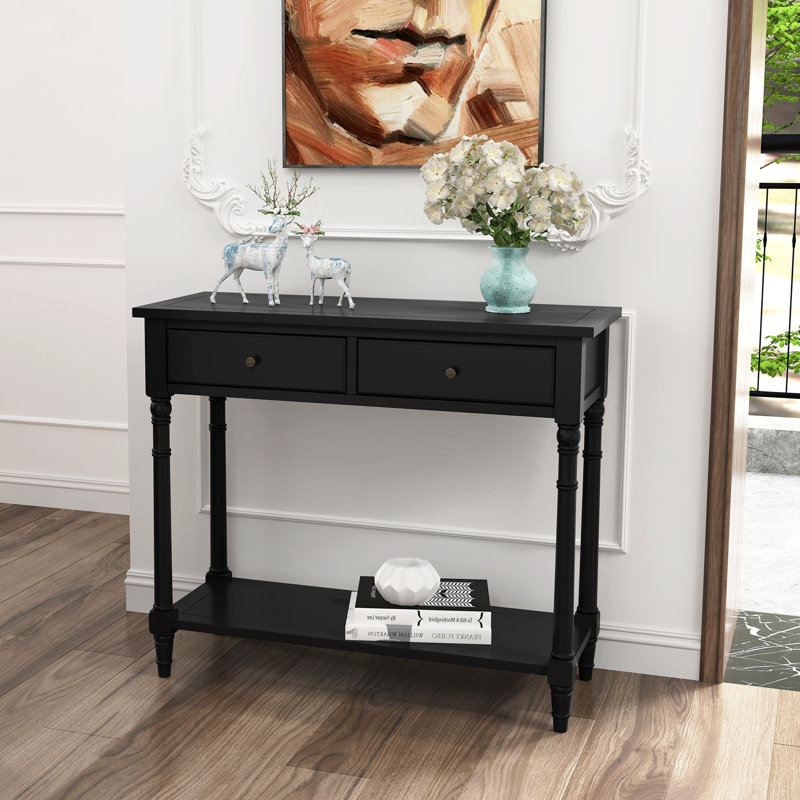 Beauman 90cm Console Table, Black