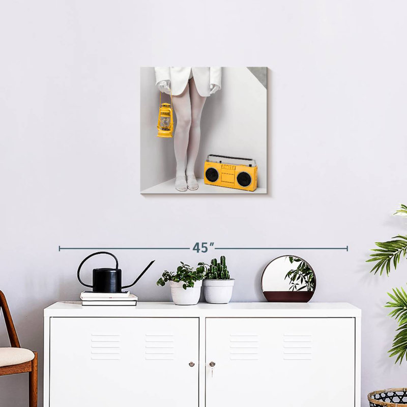 Shuttleworth Lamp And Boombox, 20" H x 20" W