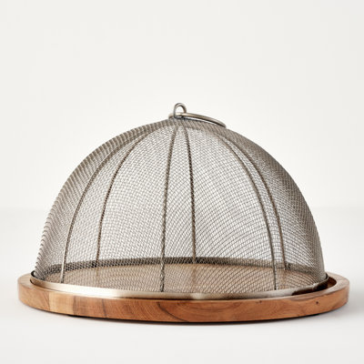 Spark Wooden Cake Stand With Dome