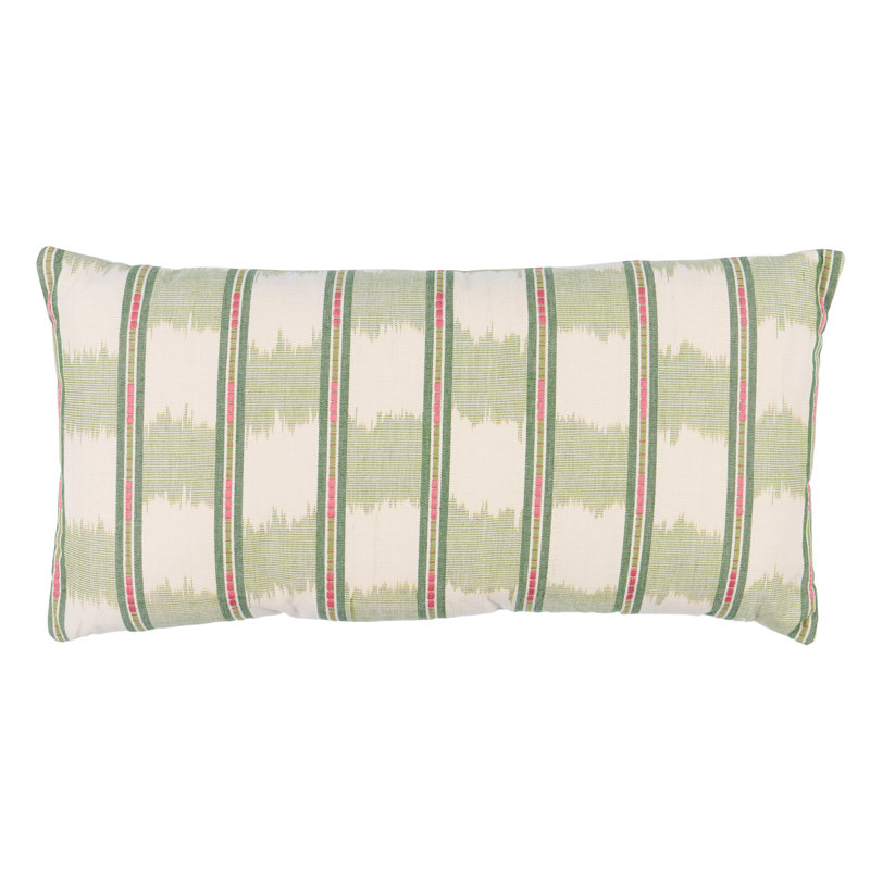 Faye Pillow, Leaf Ikat/Striped
