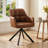 Khac Faux Leather Swivel Office Chair with Fixed Arms-796275510