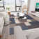 Allyne Geometric Tufted Blue/Cream/Gray Non-Slip Rubberback Area Rug