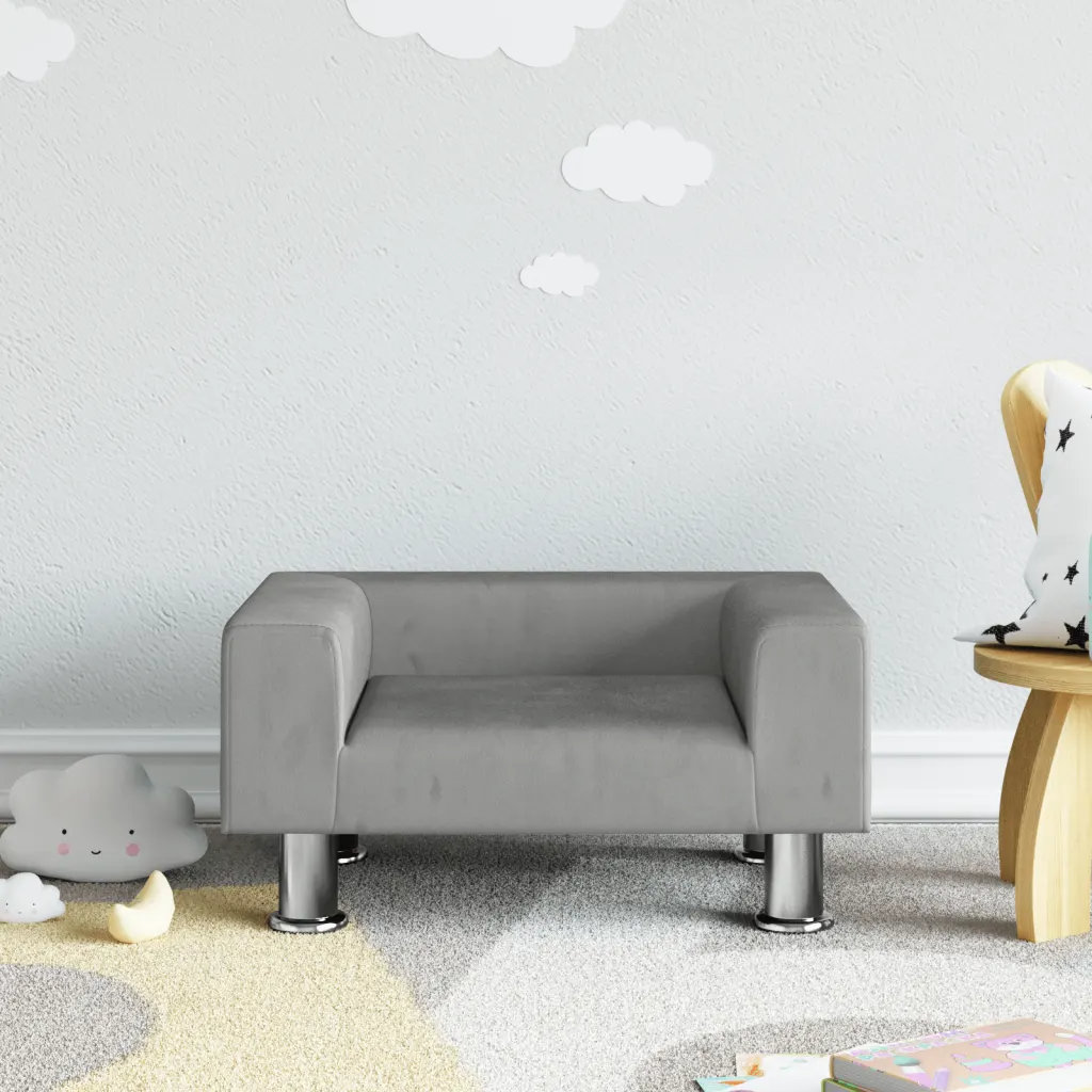 Vidaxl Kindersofa Schwarz 50x40x26,5 cm Samt