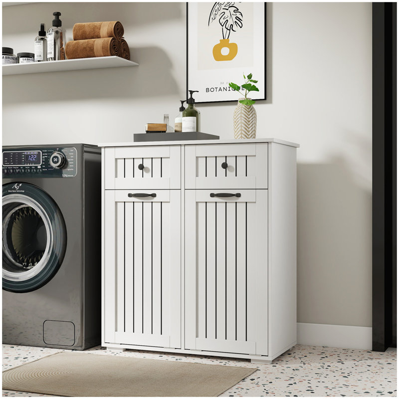 Laundry Cabinet ,with 2 Removable laundry basket  and 2 Drawers