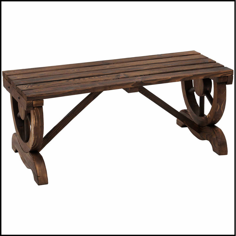 Banc de jardin extérieur en bois Outsunny