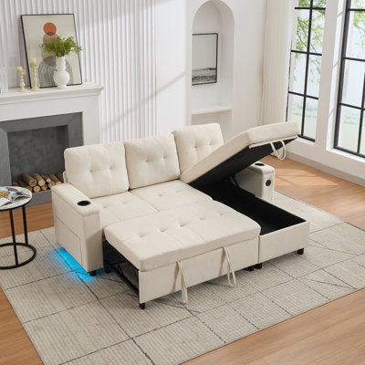 3 Seater Fabric Sofa Bed