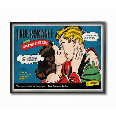 «True Romance Vintage Comic Book Design» par Ester Kay, impression sur toile