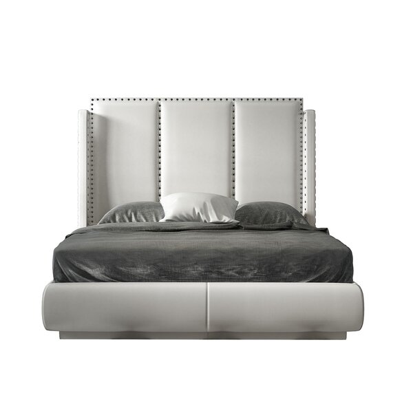 Hispania Home London Vegan Leather Standard Bed | Wayfair