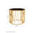 Gold and Black Hexagonal Side Table