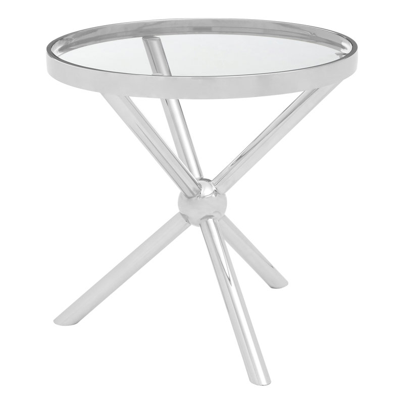 Deresha Glass Top End Table