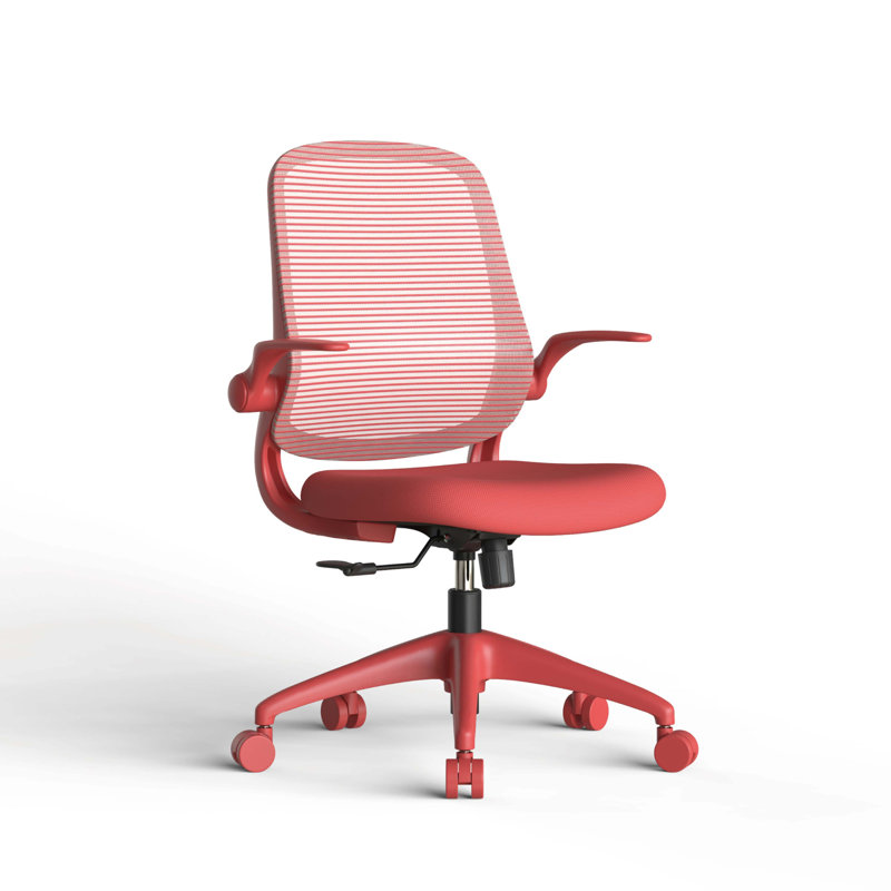 Fauteuil de bureau ergonomique et coloré 350LBS Home Office Mesh, Rouge, Red