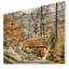 Train in Forest - Reproduction de paysage sur bois de pin naturel-35124710-35124714
