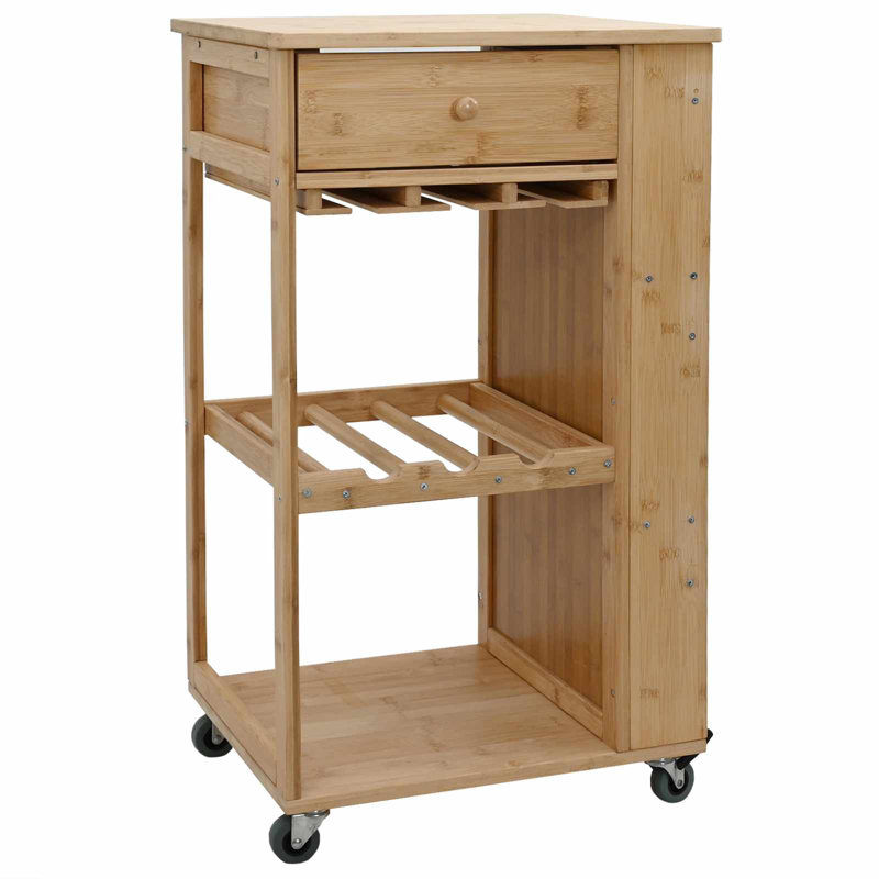  Chariot de cuisine avec roulettes 18,70 po x 14,17 po x 32,68 po