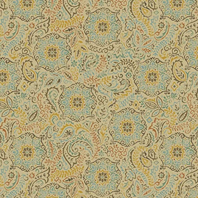 Waverly Inspirations 100% Cotton Duck Canvas 45" Wide Upholstery Fabric by the Yard, Disks Adobe Color
